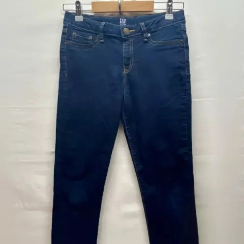 Gap Denim Jeans Girls Size 14 Regular Stretch Super Skinny Dark‎ Wash EUC